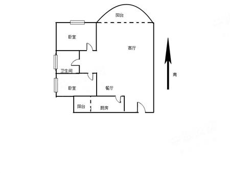 百合山庄 朝向好户型方正 红本无税 厅出阳台