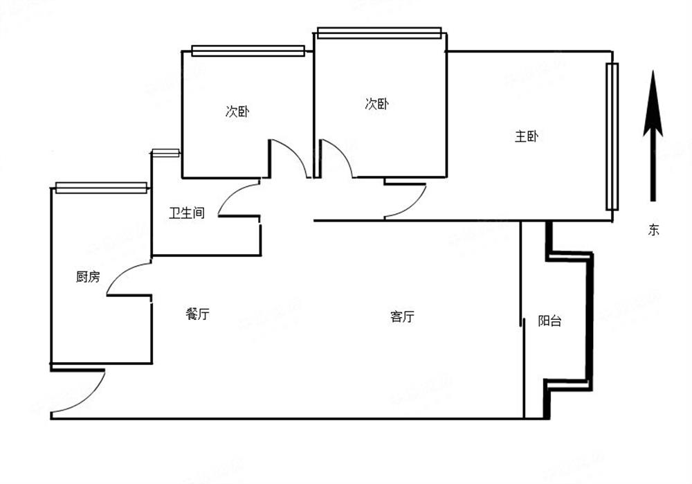 领翔华府,低于市场20万,纯毛坯新房,坐北朝南